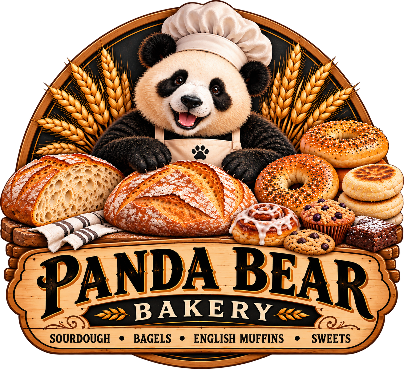 Panda Bear Bakery Logo
